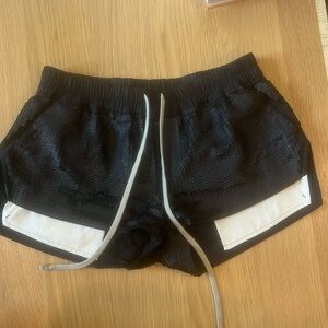 Exclusive to Paris; Matt Black sequin RICK OWENS Casual Shorts Women's